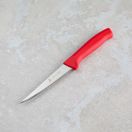 Aryıldız Rexa Tırtıklı Sebze Bıçak Kırmızı 10 cm - 6