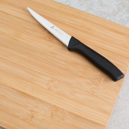 Aryıldız Rexa Tırtıklı Sebze Bıçak Siyah 10 cm - 2