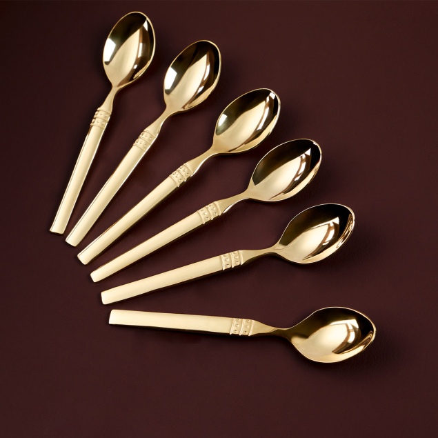 Aryıldız Rio Gold 6 Parça Çay Kaşığı - 1
