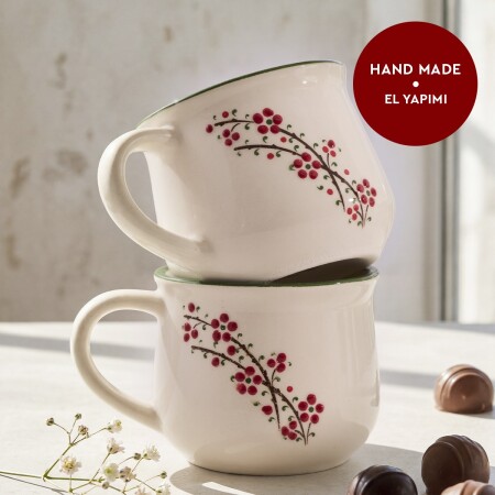 Aryıldız Rosella 2’li Seramik Kupa Yeşil 150 ml - 3