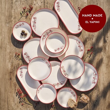 Aryıldız Rosella Kırmızı 14 Parça 6 Kişilik Kahvaltı Takımı - 2