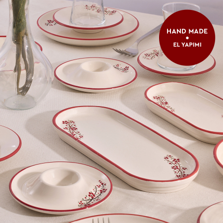 Aryıldız Rosella Kırmızı 36 Parça 6 Kişilik Kahvaltı Takımı - 3