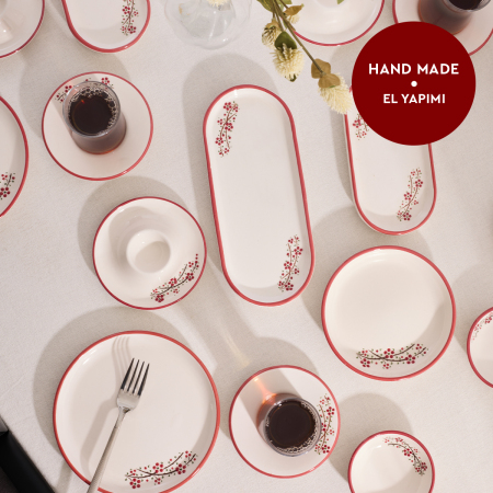 Aryıldız Rosella Kırmızı 36 Parça 6 Kişilik Kahvaltı Takımı - 4