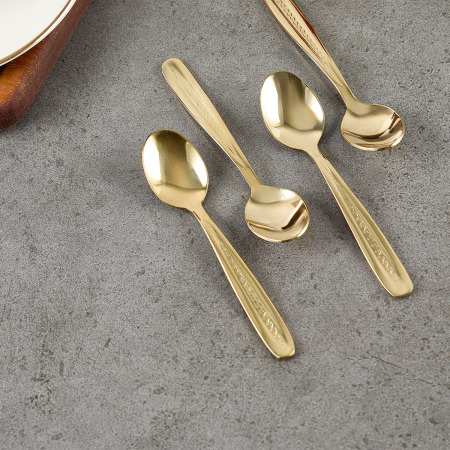 Aryıldız Sarmaşık Gold 6 Parça Çay Kaşığı - ARYILDIZ