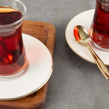 Aryıldız Sarmaşık Gold 6 Parça Çay Kaşığı - 2