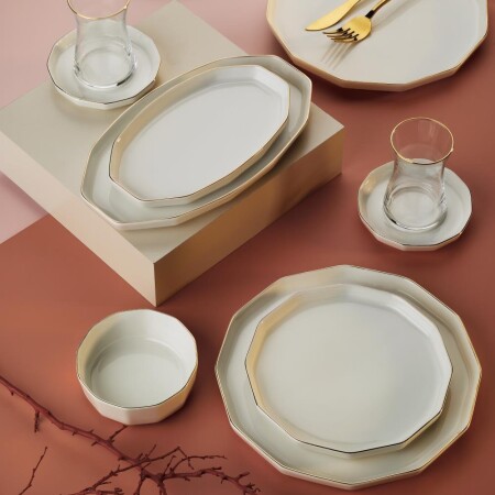 Aryıldız Sc Amber Gold 6 Kişilik 32 Parça Kahvaltı Takımı - ARYILDIZ