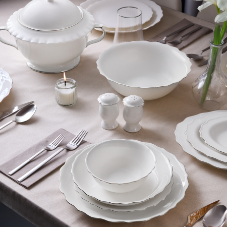 Aryıldız Seawave Platin 60 Parça 12 Kişilik Yemek Takımı - ARYILDIZ