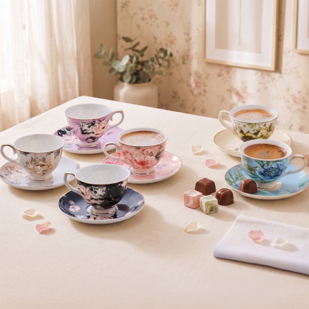 Aryıldız Secret 12 Parça 6 Kişilik Kahve Fincan Takımı - 1