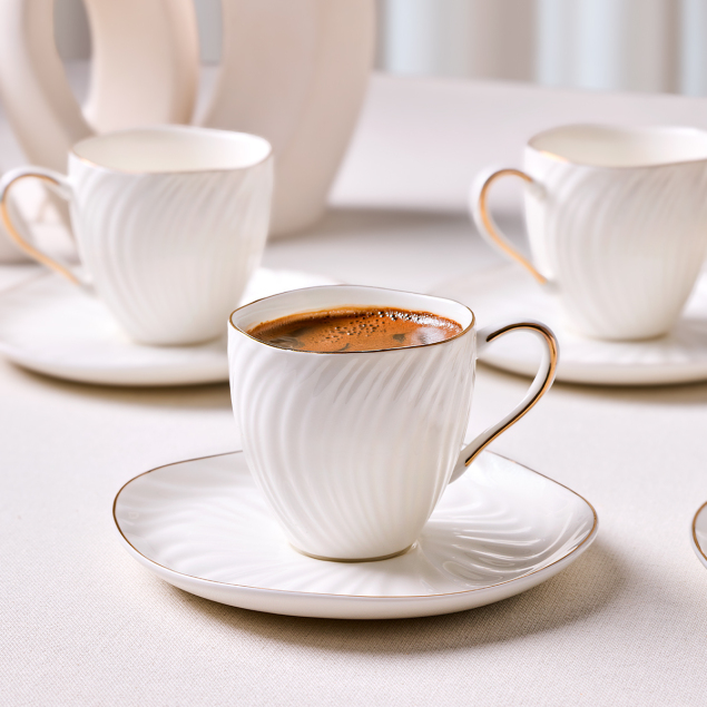 Aryıldız Serena Gold 12 Parça 6 Kişilik Kahve Fincan Takımı 90 ml - 2