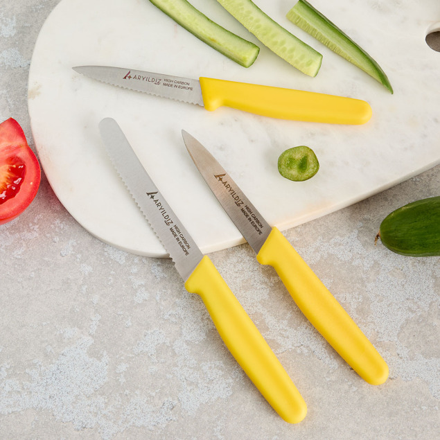 Aryıldız Solo 3 Parça Bıçak Seti Sarı - 1
