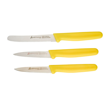 Aryıldız Solo 3 Parça Bıçak Seti Sarı - 3