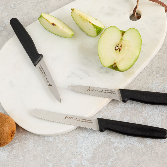 Aryıldız Solo 3 Parça Bıçak Seti Siyah - 2