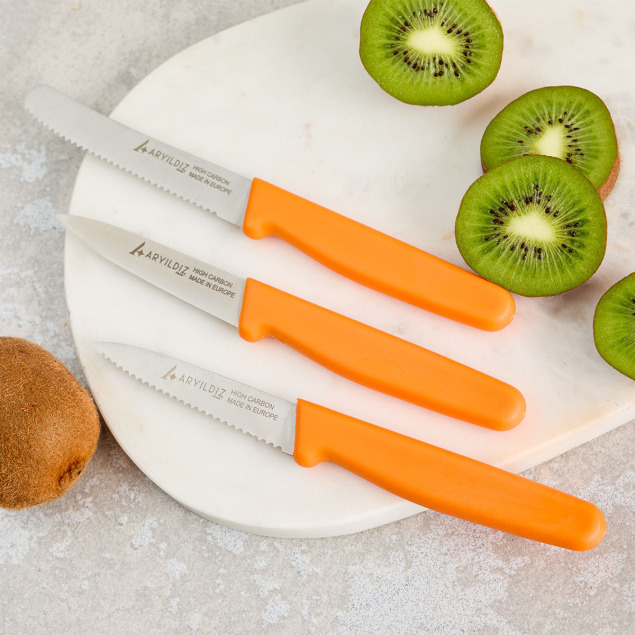 Aryıldız Solo 3 Parça Bıçak Seti Turuncu - 1