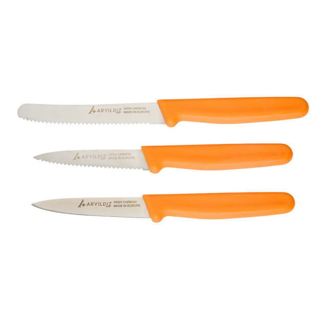 Aryıldız Solo 3 Parça Bıçak Seti Turuncu - 4