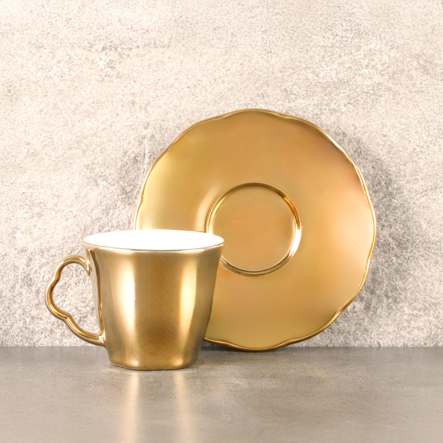 Aryıldız Stellar Gold 4 Parça 2 Kişilik Türk Kahve Fincan Takımı 90 ml - 2