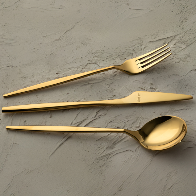 Aryıldız Studio Prestige Pvd Gold 84 Parça 12 Kişilik Çatal Kaşık Bıçak Takımı - 4