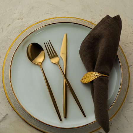 Aryıldız Studio Prestige Pvd Gold 89 Parça 12 Kişilik Çatal Kaşık Bıçak Takımı - 5