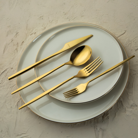 Aryıldız Studio Prestige Pvd Gold 89 Parça 12 Kişilik Çatal Kaşık Bıçak Takımı - 2