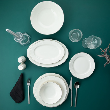 Aryıldız Tiffany Platin 30 Parça 6 Kişilik Yemek Takımı - ARYILDIZ