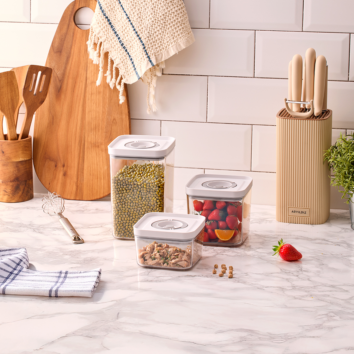 Aryıldız Vacuum & Fresh 6 Parça Saklama Kabı Seti