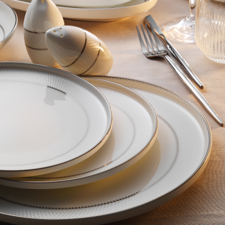 Aryıldız Vanessa Platin 60 Parça 12 Kişilik Yemek Takımı - 2