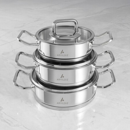 Aryıldız Vento Prestige 6 Parça Mini Tencere Seti - 3