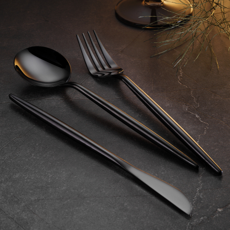 Aryıldız Versay Titanium 36 Parça 6 Kişilik Çatal Kaşık Bıçak Takımı - ARYILDIZ