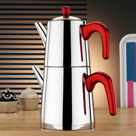 Aryıldız Viole Çaydanlık Takımı Büyük Rose - ARYILDIZ