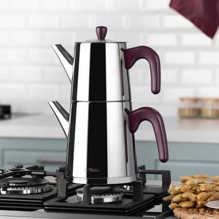 Aryıldız Viole Purple Büyük Çaydanlık Takımı - ARYILDIZ