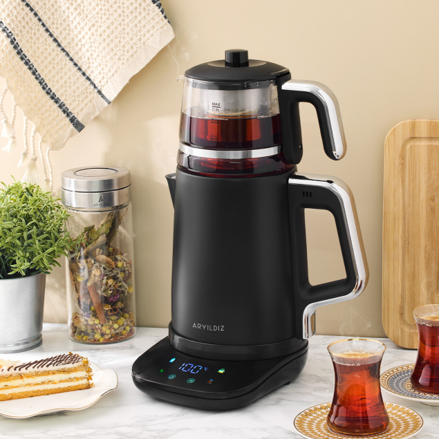 Aryıldız Vision Prime Çay Makinesi Mat Siyah - 1