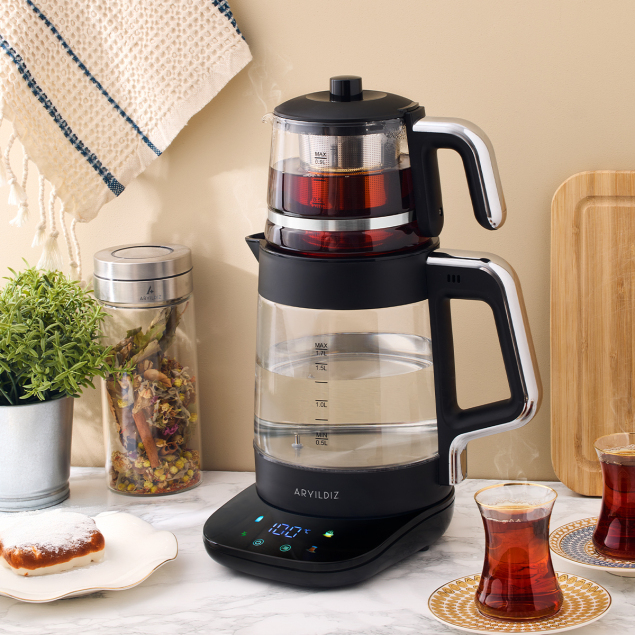 Aryıldız Vision Shine Çay Makinesi Siyah - 1