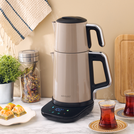 Aryıldız Vision Steel Çay Makinesi Beige - ARYILDIZ