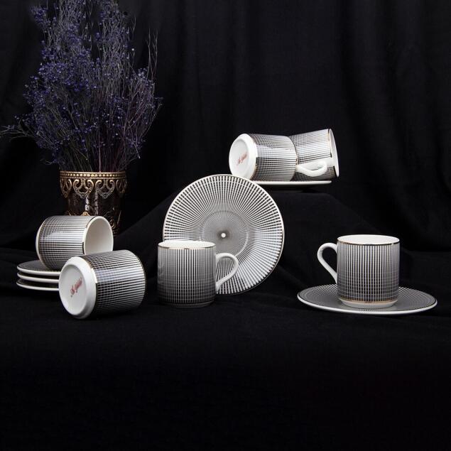 Aryıldız Vita 6 Kişilik Türk Kahve Fincan Takımı 100 Ml - 1