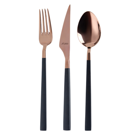 Aryıldız Vogue Bronz Siyah 24 Parça 6 Kişilik Çatal Kaşık Bıçak Takımı - 5