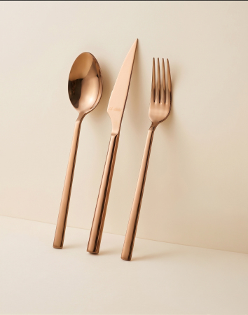 Aryıldız Vogue Pvd 24 Parça 6 Kişilik Çatak Kaşık Bıçak Seti Bronz - 1