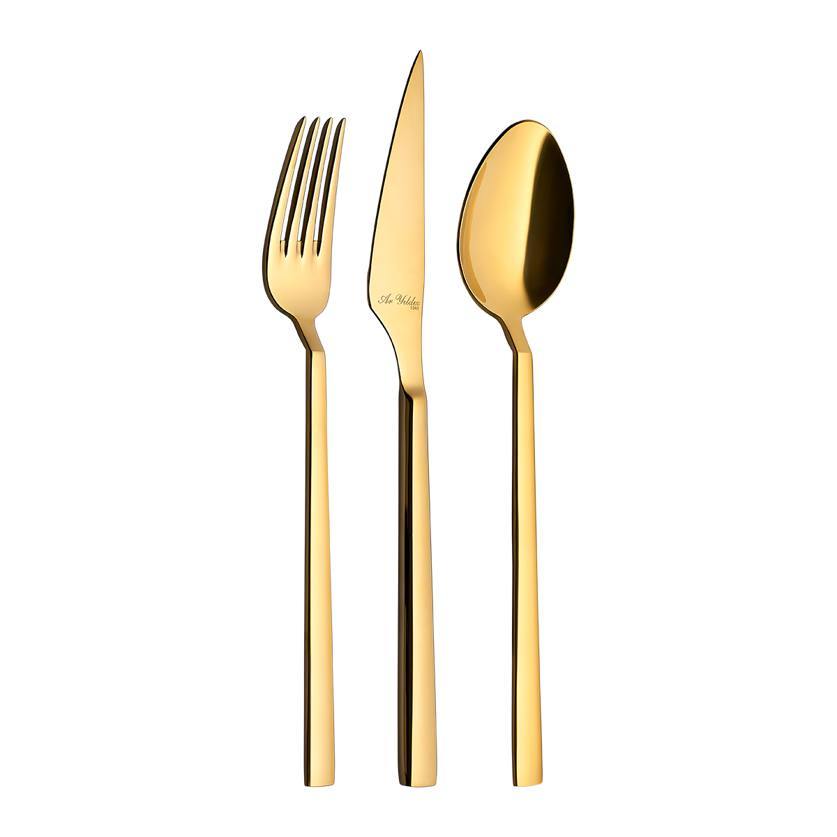 Aryıldız Vogue Pvd Gold 84 Parça 12 Kişilik Çatal Kaşık Bıçak Takımı