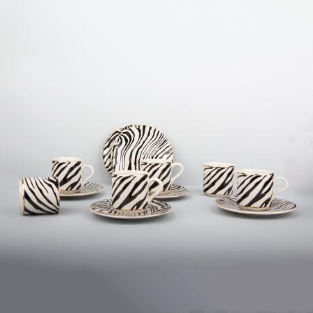 Aryıldız Zebra 6 Kişilik Türk Kahve Fincan Takımı - ARYILDIZ
